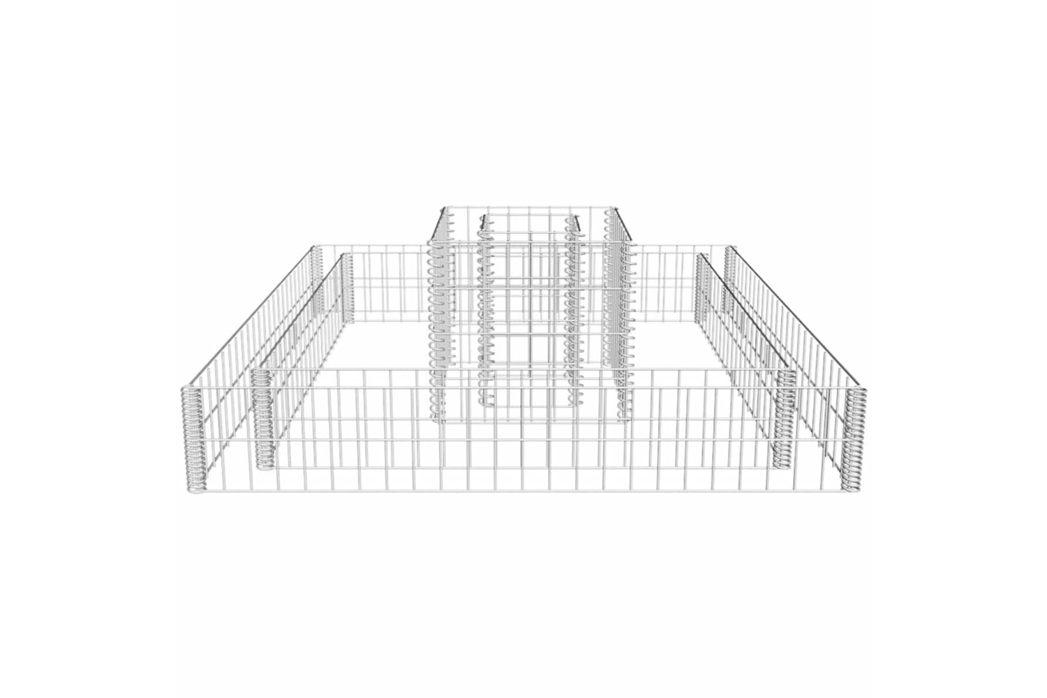 vidaXL 141625 Gabion Planter Galvanised Steel 120x120x20
