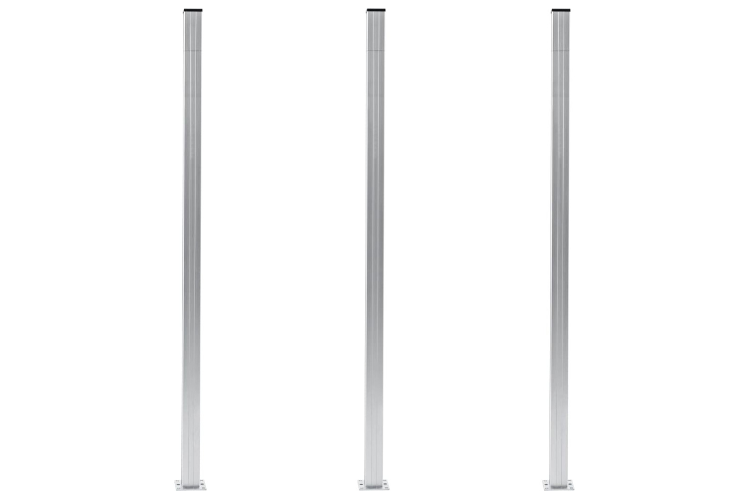vidaXL 49077 Fence Posts 3 Pcs Aluminium 185cm