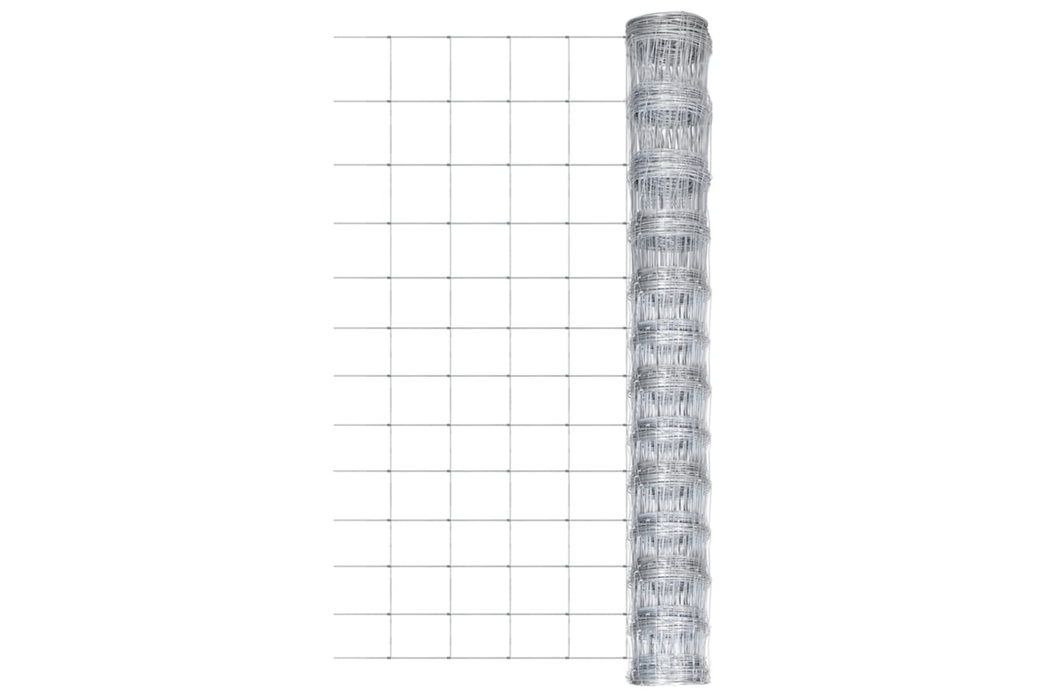 vidaXL 149506 Garden Fence Galvanised Steel 50 M 150cm Silver