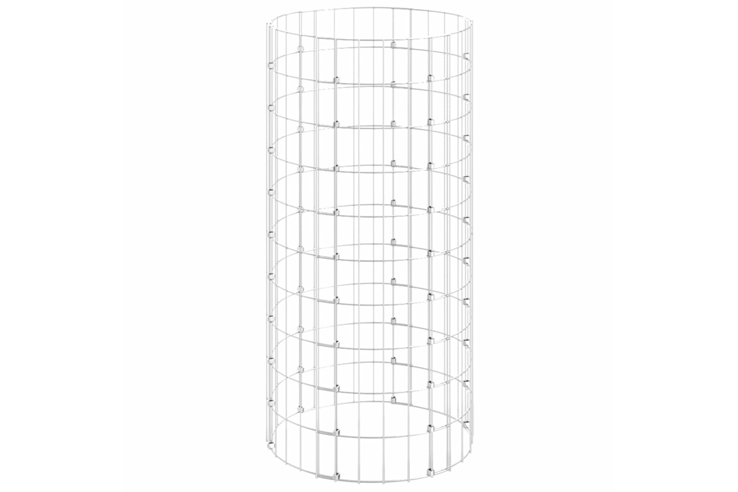 vidaXL 152016 Circular Gabion Pole Galvanised Steel ÃÂ50x100cm