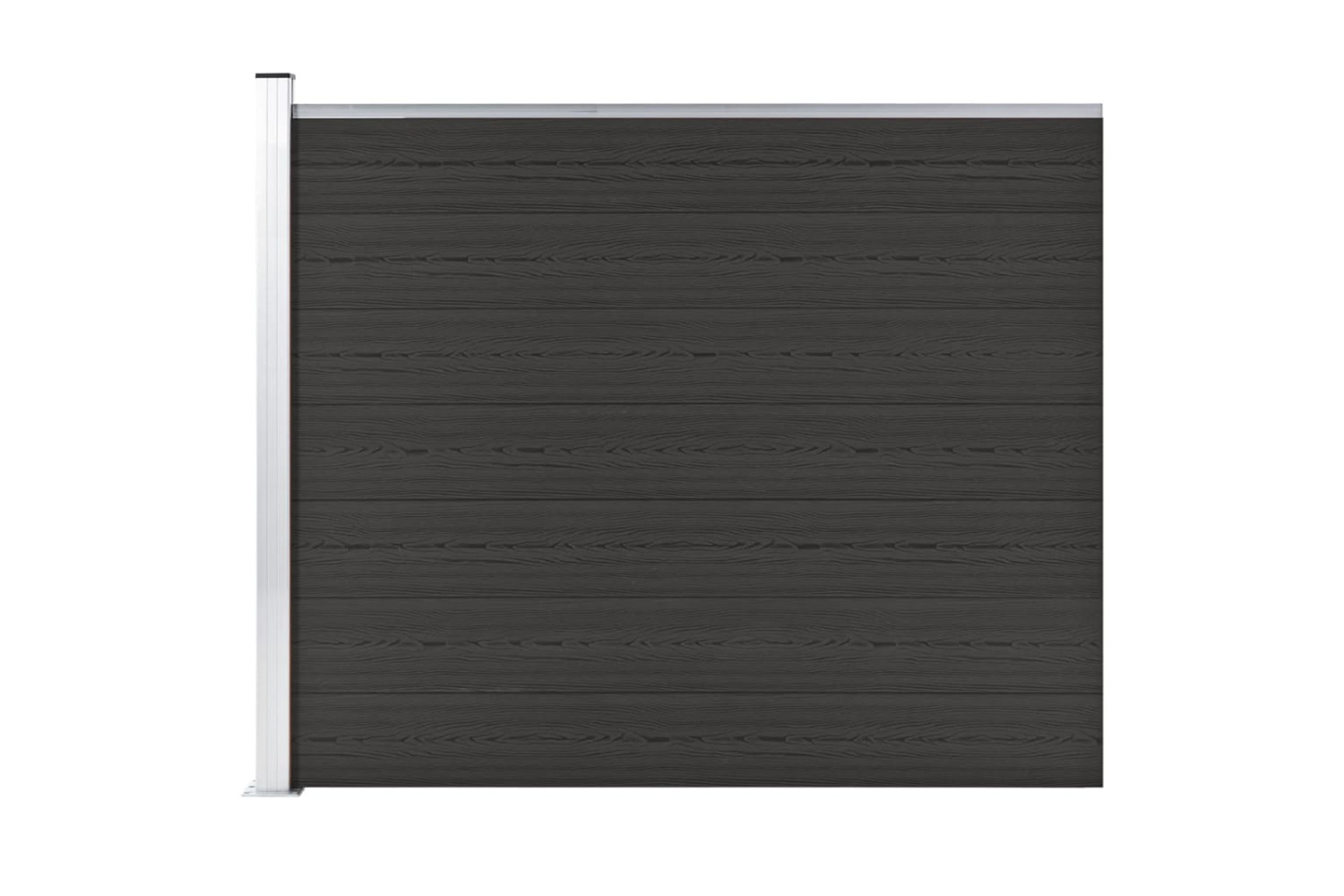 vidaXL Fence Panel Wpc 175x146cm Black