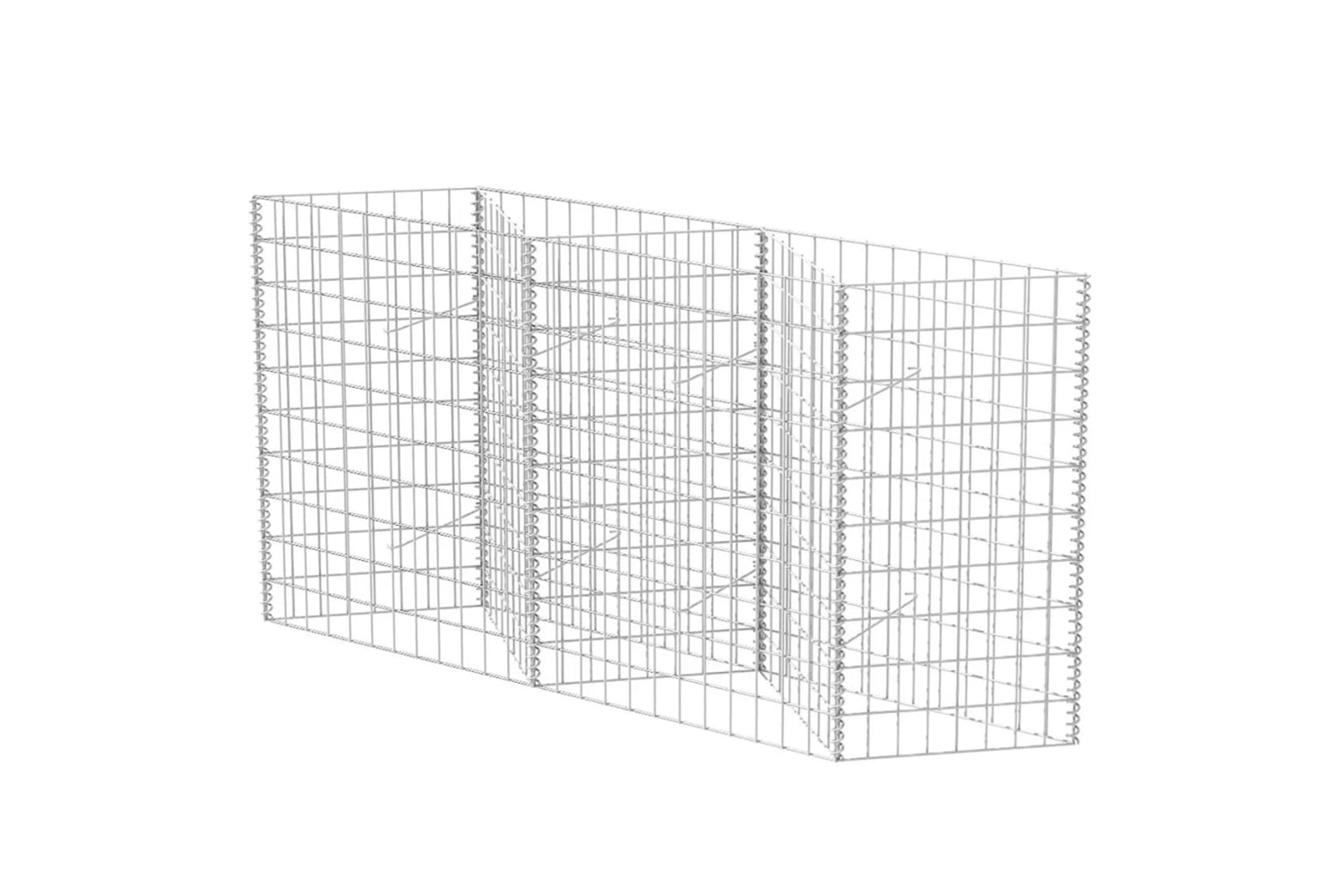 vidaXL 142539 Gabion Basket Galvanised Steel 120x30x100cm