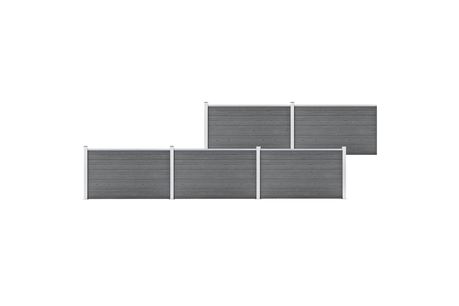 vidaXL Garden Fence Wpc 872x106cm Grey