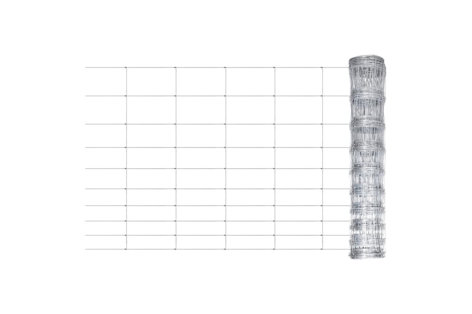 vidaXL 149498 Garden Fence Galvanised Steel 50x1 M Silver