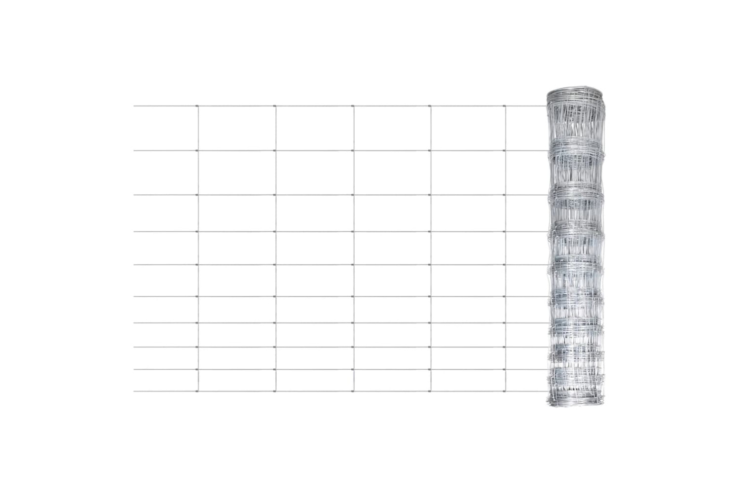 vidaXL 149488 Garden Fence Galvanised Steel 50x1.5 M Silver