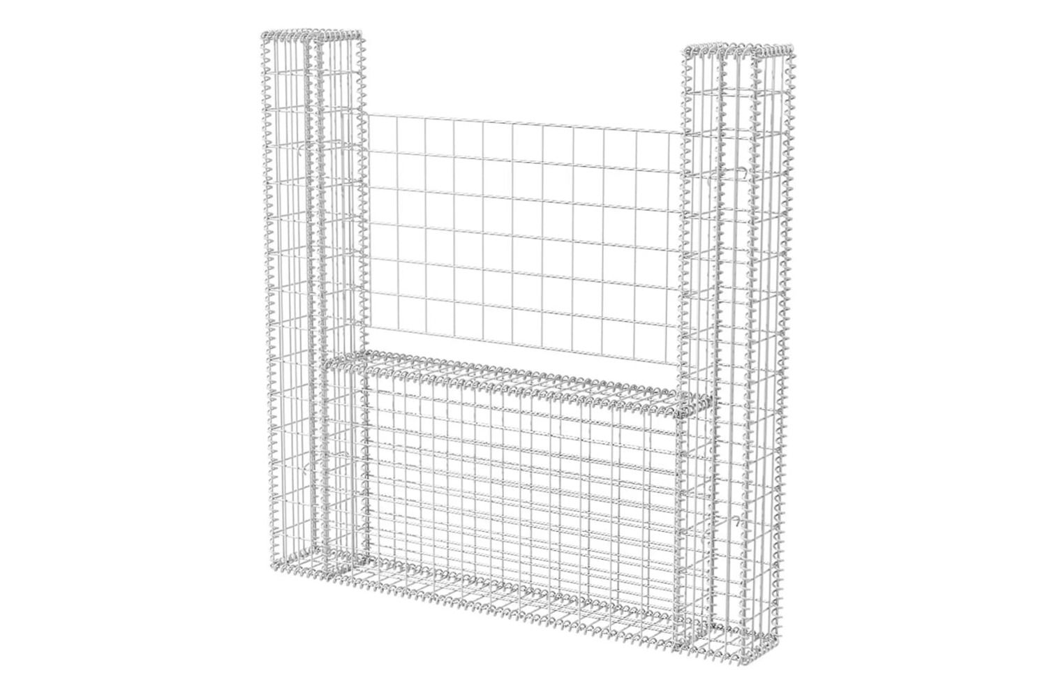 vidaXL 142545 Gabion Basket U-shape Galvanised Steel 160x20x150cm