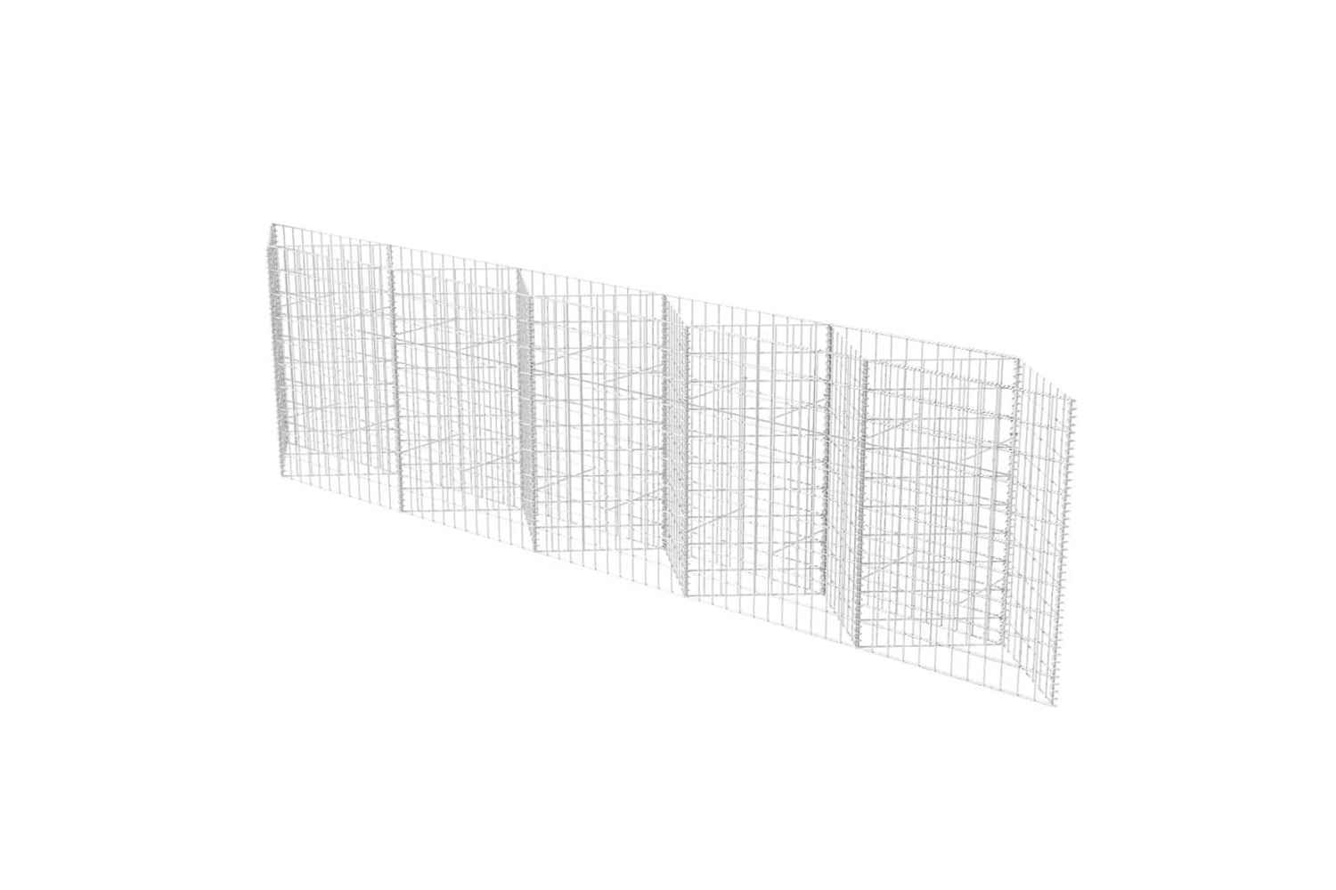 vidaXL 142537 Gabion Basket Galvanised Steel 300x30x100cm