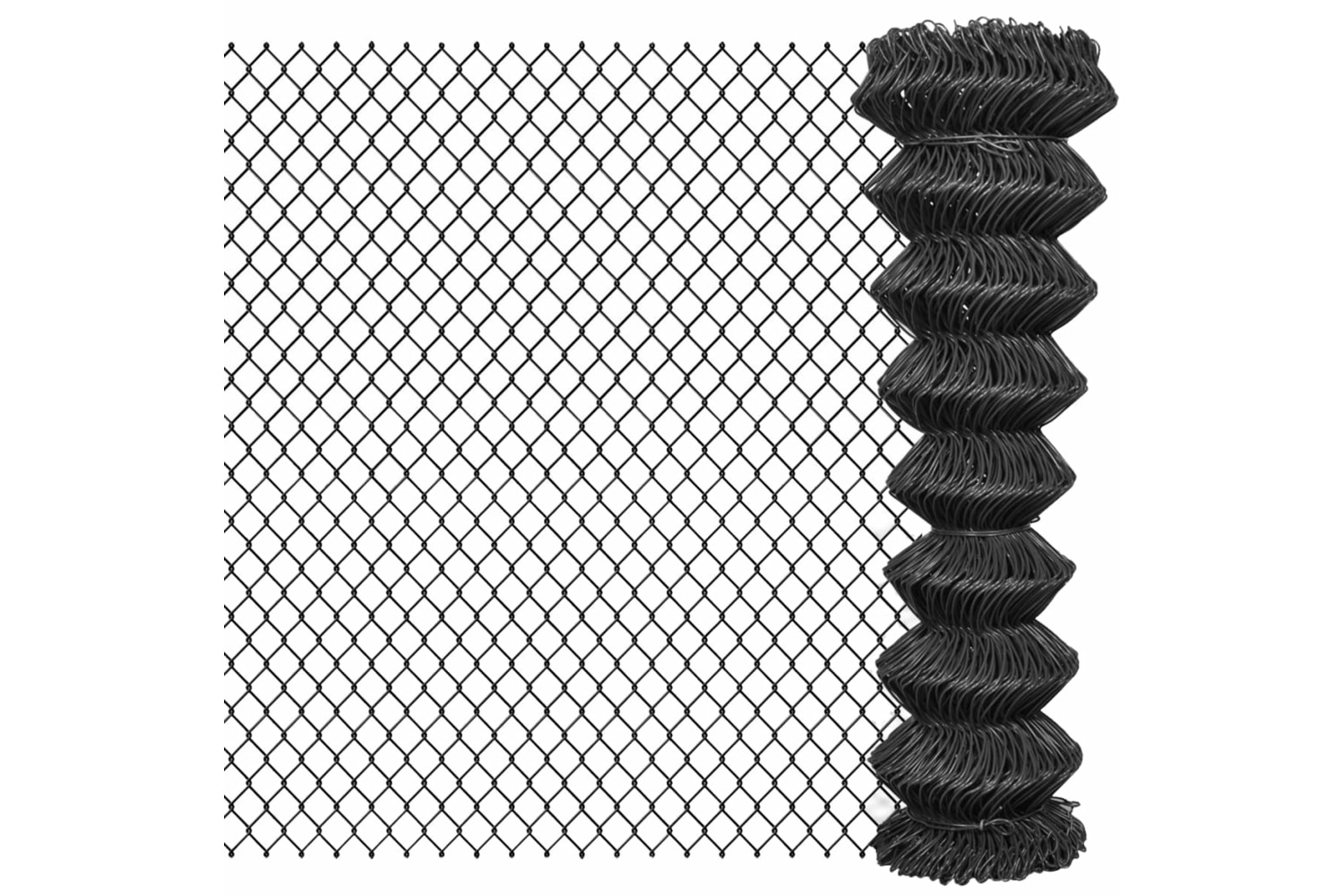 vidaXL 142431 Chain Link Fence Steel 25x1.5 M Grey