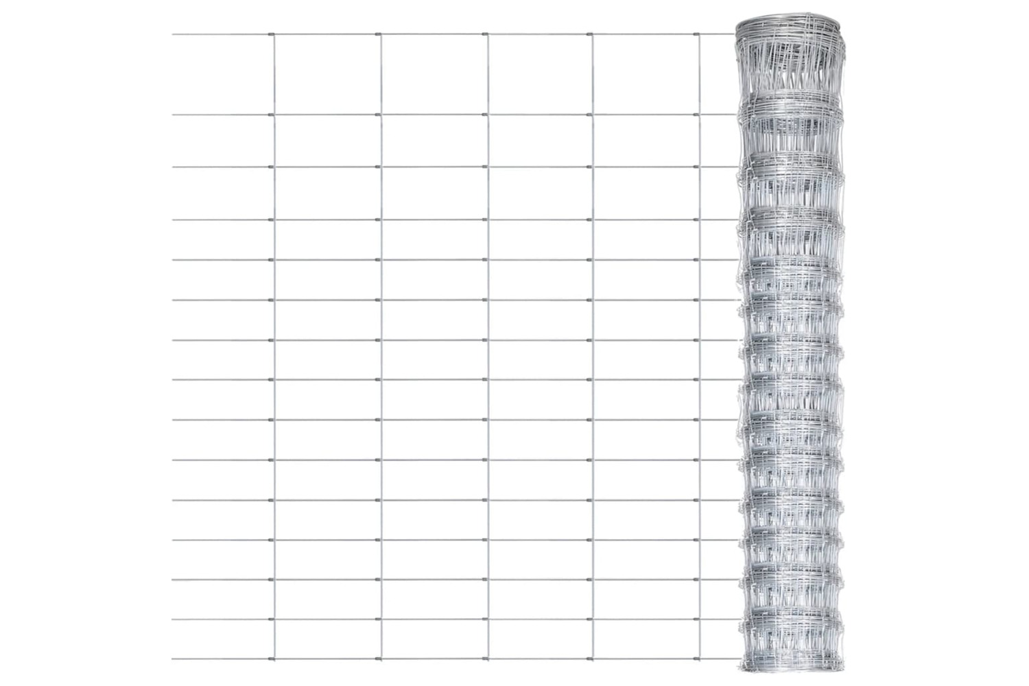vidaXL 149492 Garden Fence Galvanised Steel 50x1.6 M Silver