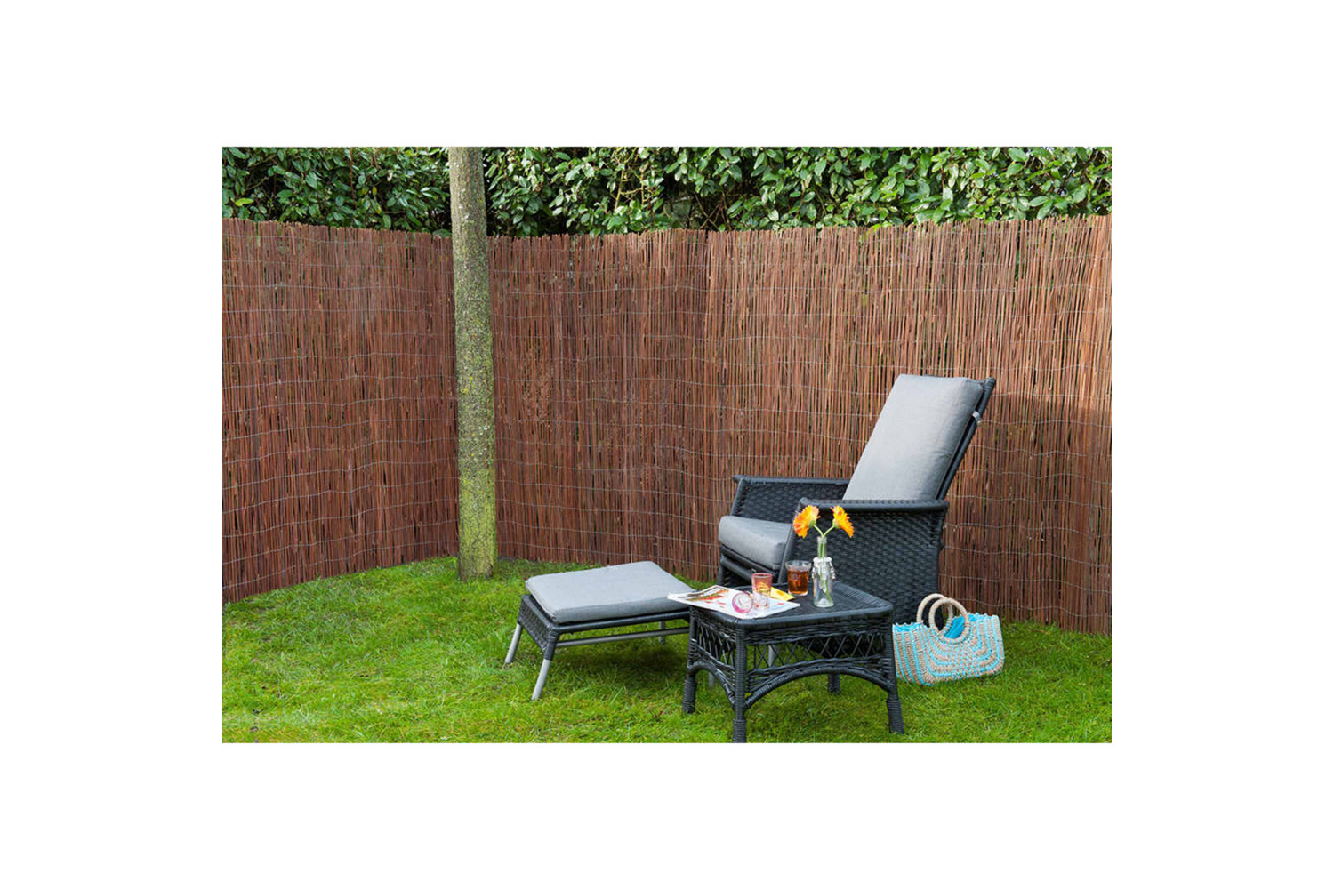 Nature 276934 2 Pcs Garden Screens Willow 1x5 M 5 Mm Thick