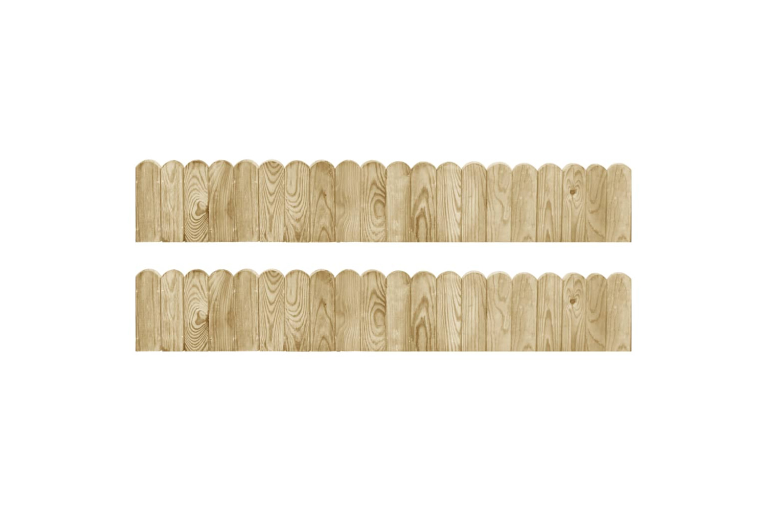 vidaXL 3053642 Border Rolls 2 Pcs 120cm Impregnated Pinewood