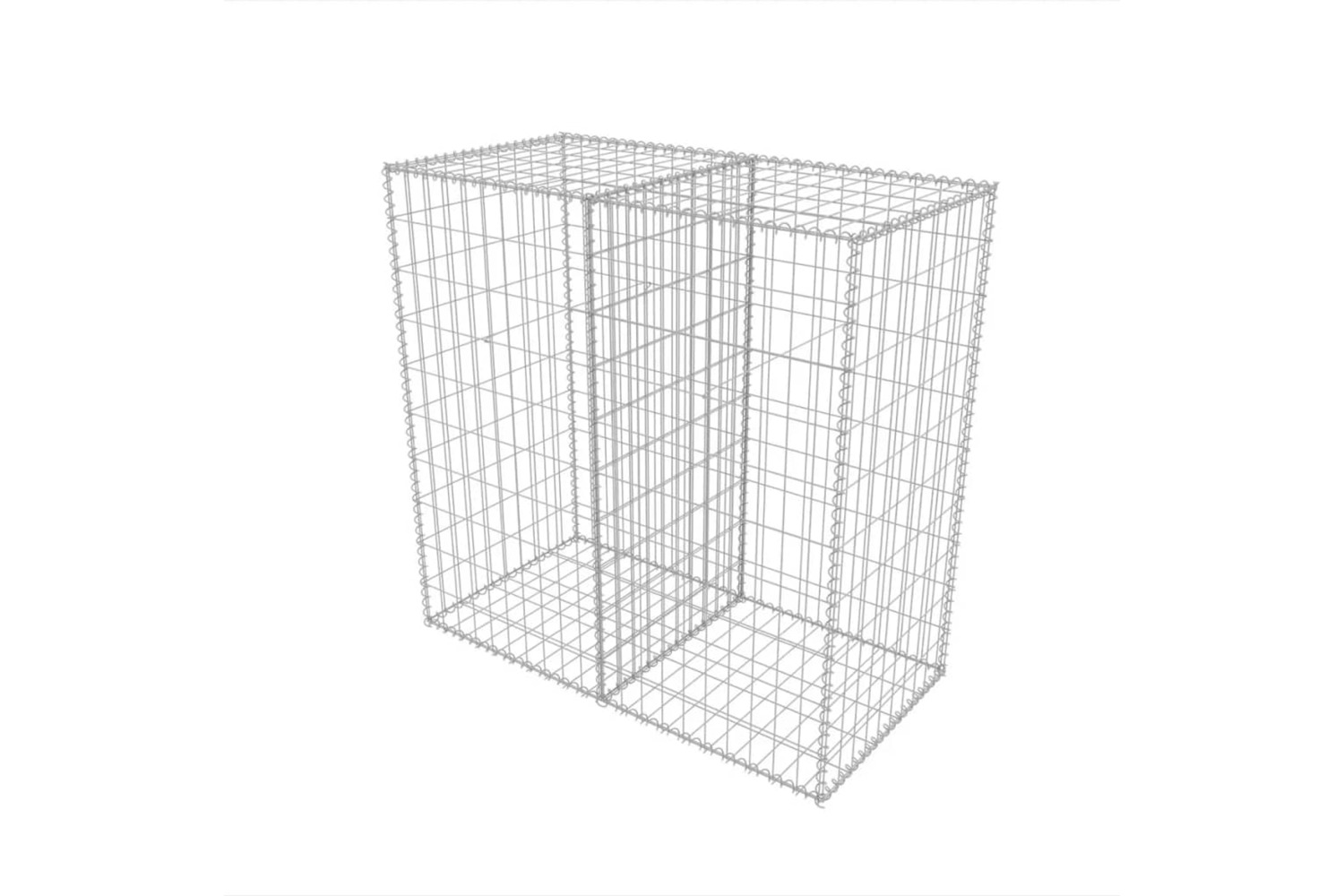 vidaXL 142550 Gabion Basket Galvanised Steel 100x50x100cm