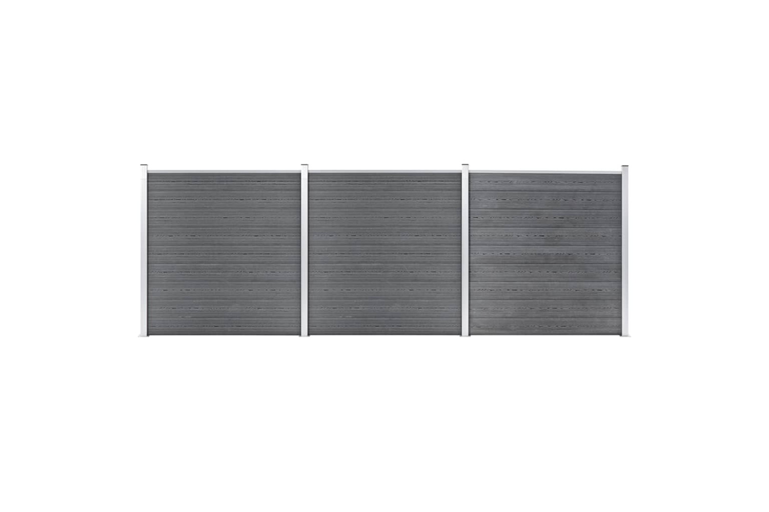 vidaXL 3053226 Garden Fence Wpc 526x186cm Grey