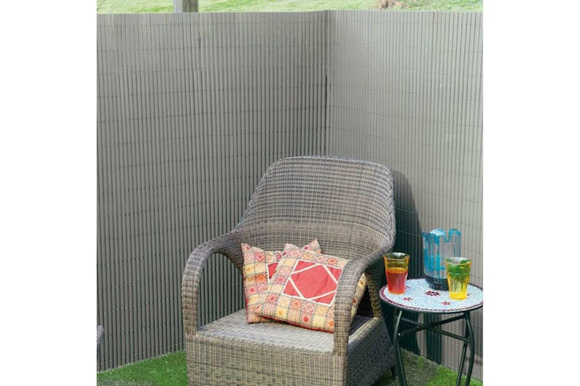 Nature 428519 Double Sided Garden Screen Pvc 1x3m Grey