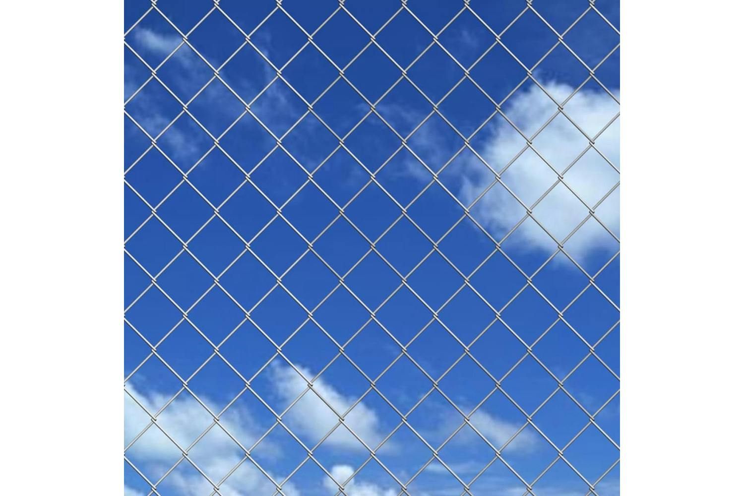 Vidaxl 141496 Chain Link Fence With Posts Galvanised Steel 15x1.25 M Silver