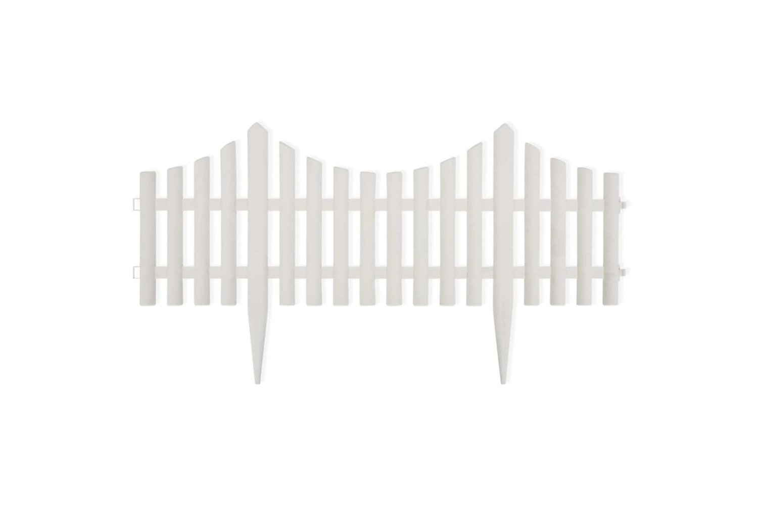 vidaXL 41227 White Lawn Divider 17 Pcs / 10 M