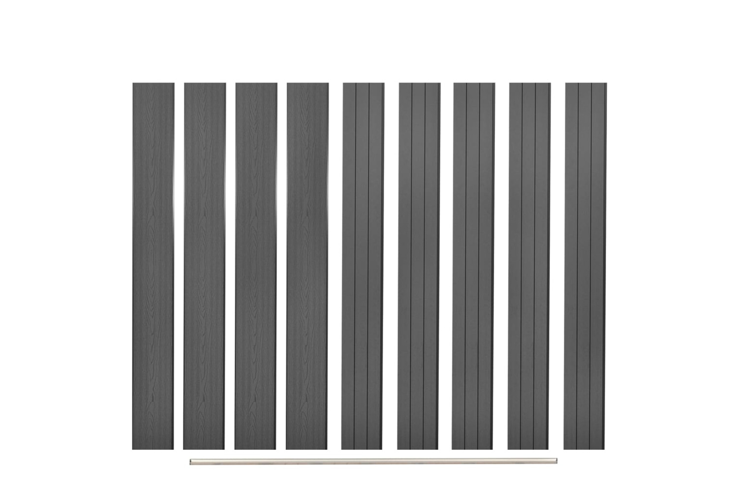vidaXL 45040 Replacement Fence Boards 9 Pcs Wpc 170cm Grey