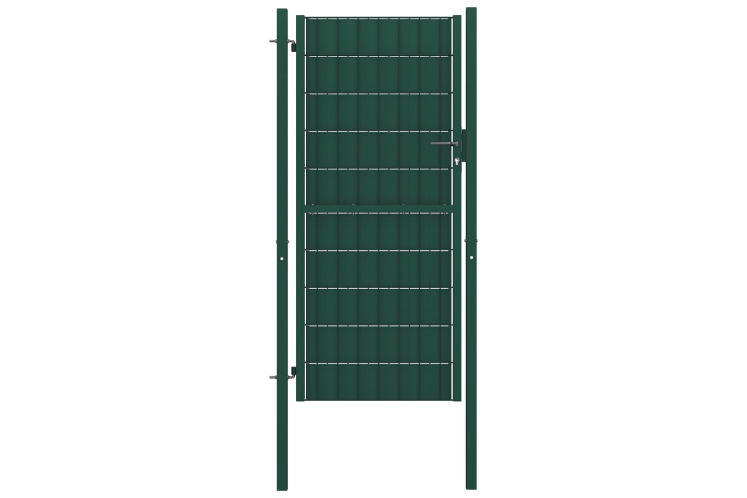 vidaXL 145230 Fence Gate Pvc And Steel 164x100cm Green