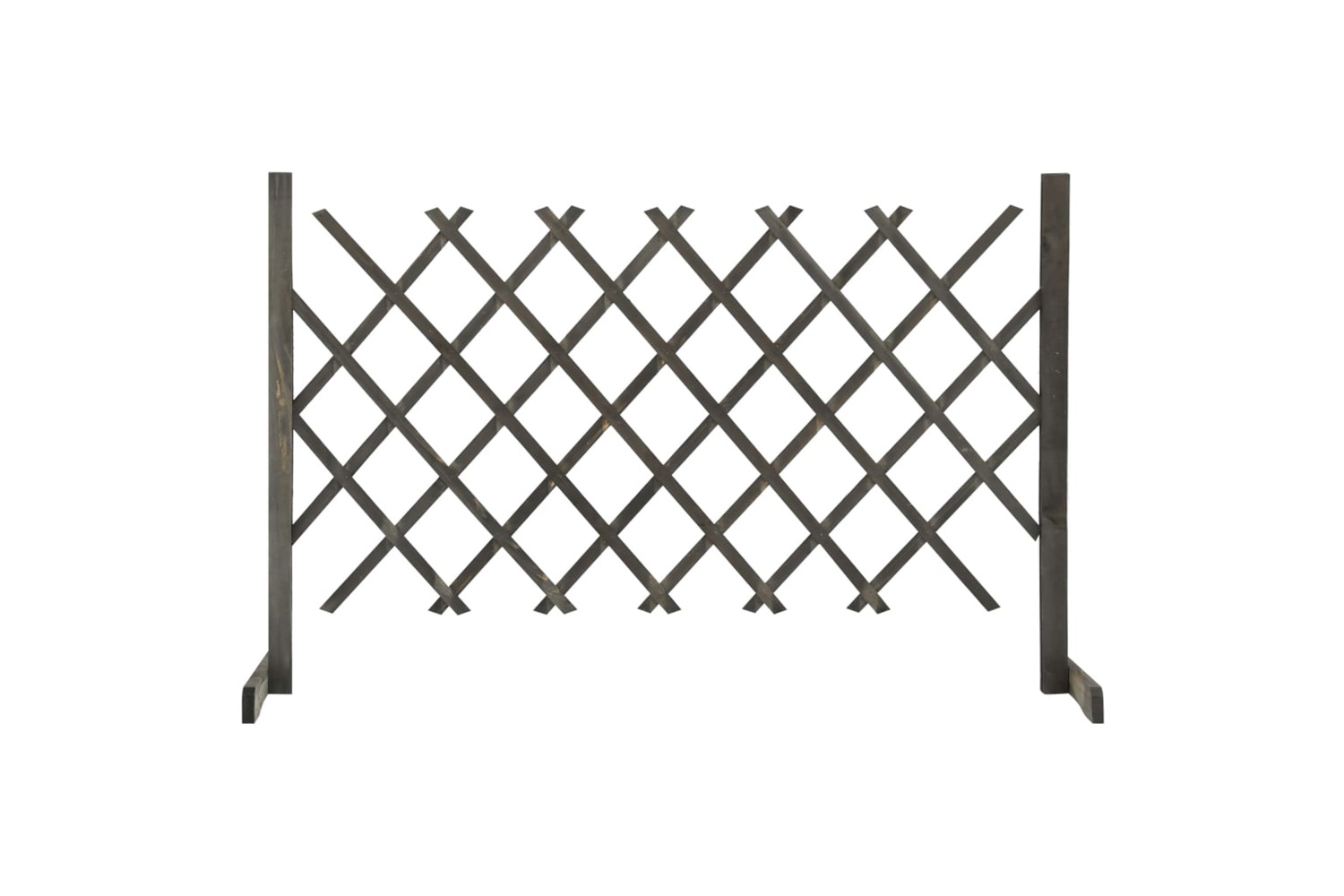 Vidaxl 314825 Garden Trellis Fence Grey 120x90 Cm Solid Firwood
