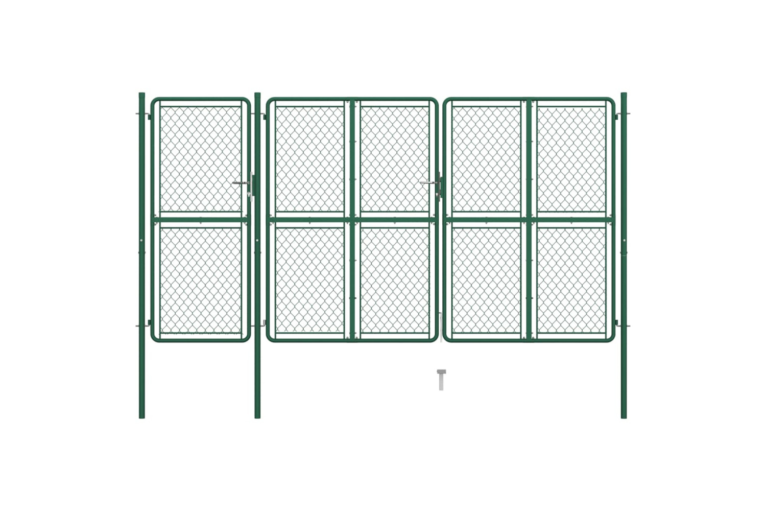 vidaXL 144448 Garden Gate Steel 175x395cm Green