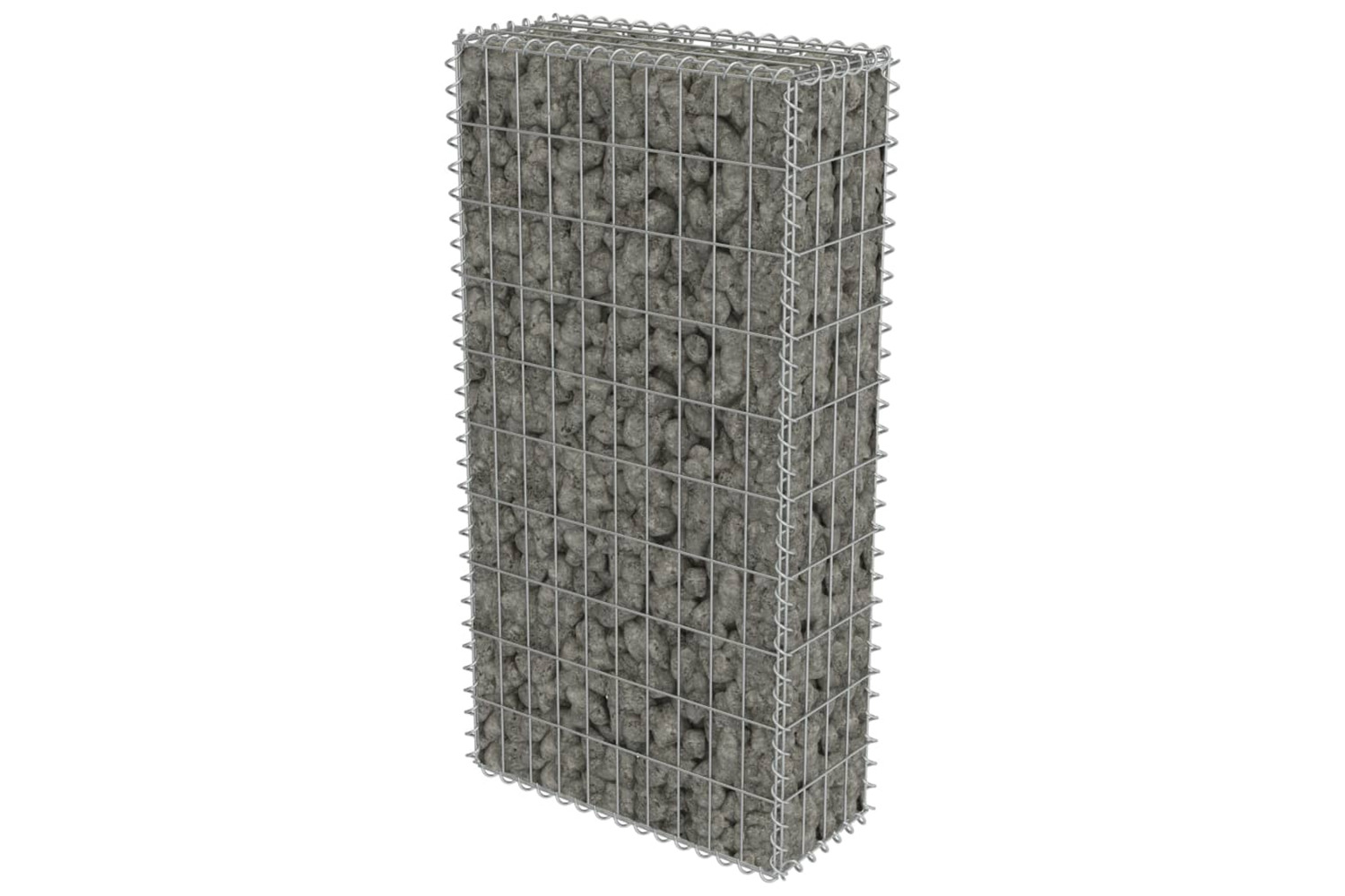 vidaXL 143576 Gabion Wall With Covers Galvanised Steel 50x20x100cm