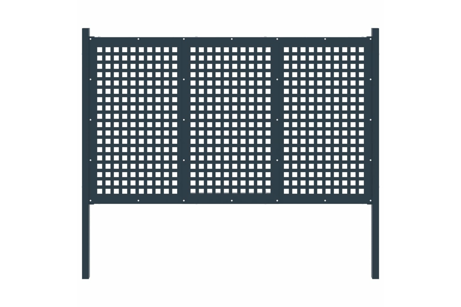 vidaXL 146405 Garden Fence Steel 177x175cm Anthracite