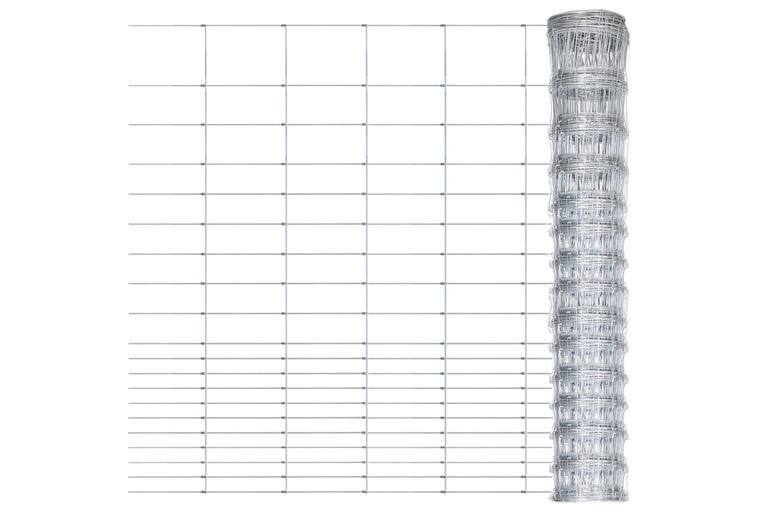 vidaXL 149493 Garden Fence Galvanised Steel 50x1.6 M Silver