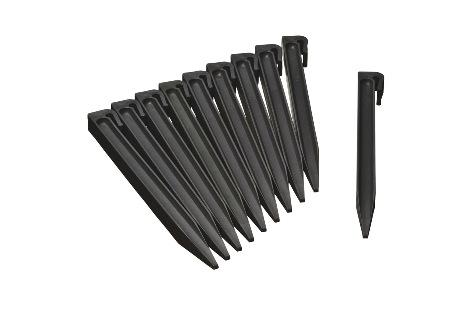Nature 428506 Garden Anchor Pegs 10 Pcs Black