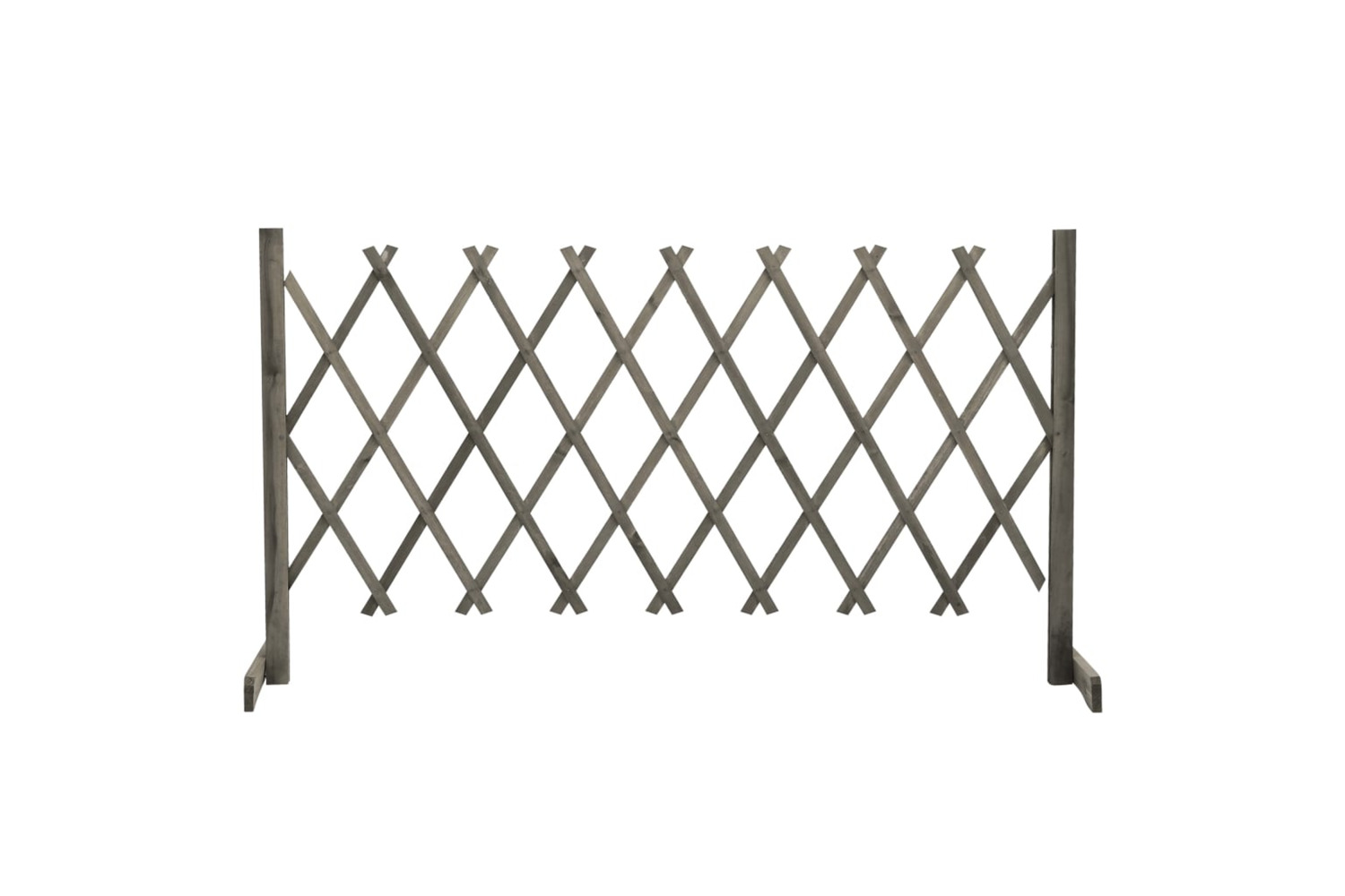 Vidaxl 314827 Garden Trellis Fence Grey 150x80 Cm Solid Firwood