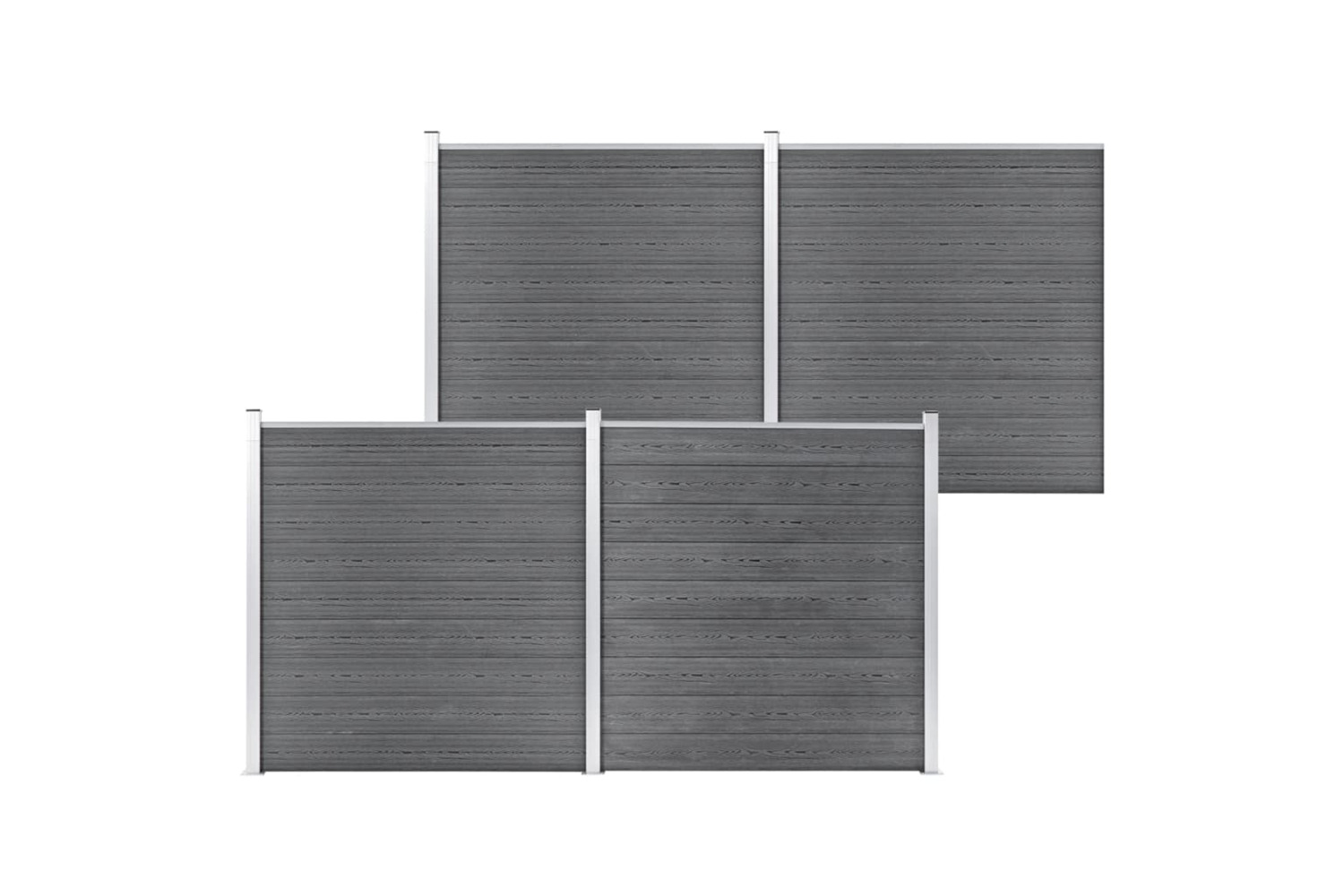 vidaXL 3053227 Garden Fence Wpc 699x186cm Grey