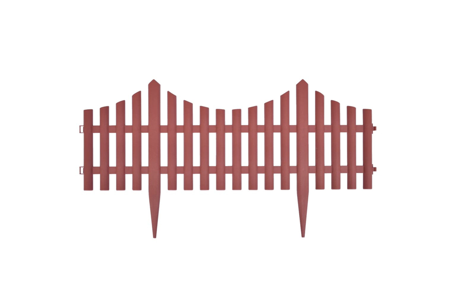 vidaXL 41228 17 Pcs Lawn Dividers 10 M Brown