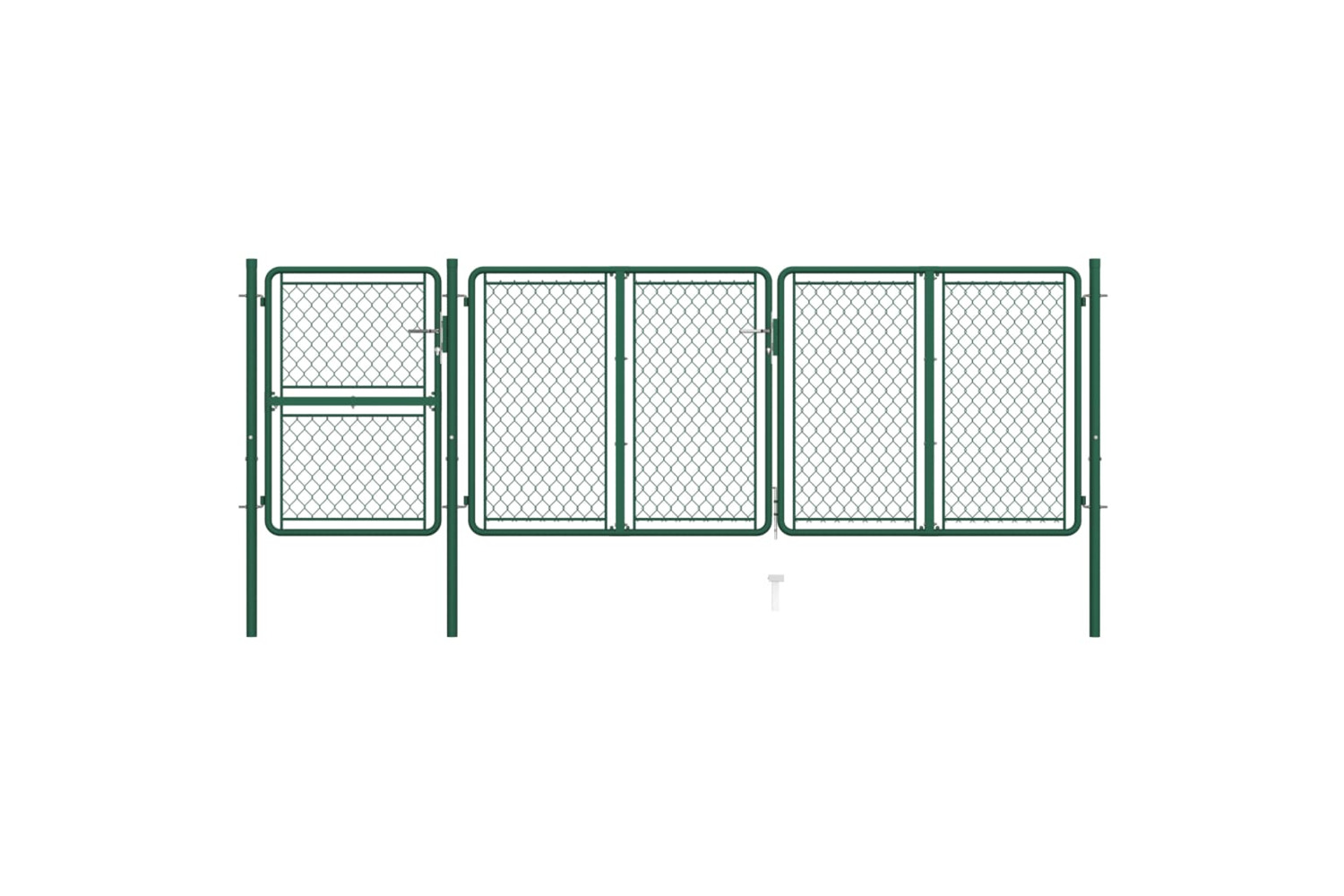 vidaXL 144446 Garden Gate Steel 125x395cm Green