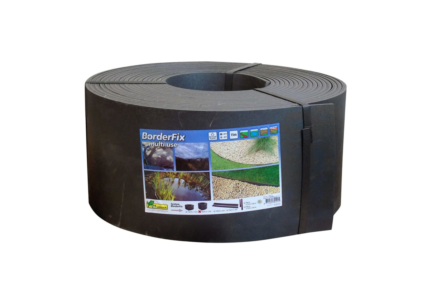 Ubbink 442622 Garden Border Edging 19cmx15m 7mm Black