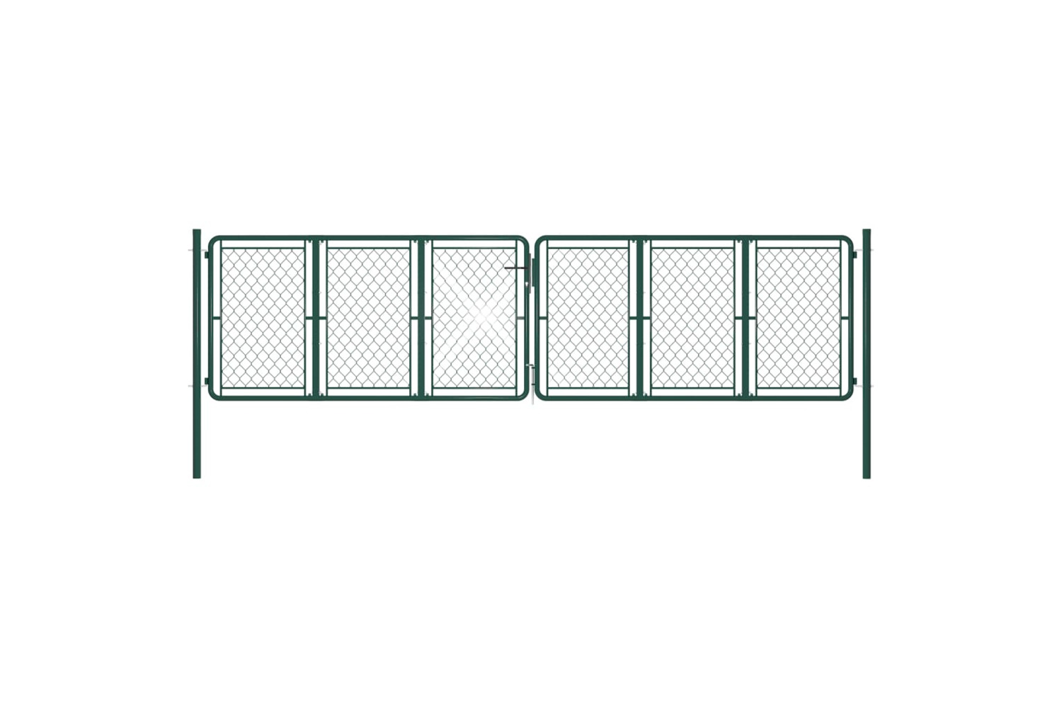 vidaXL 144416 Garden Gate Steel 400x125cm Green