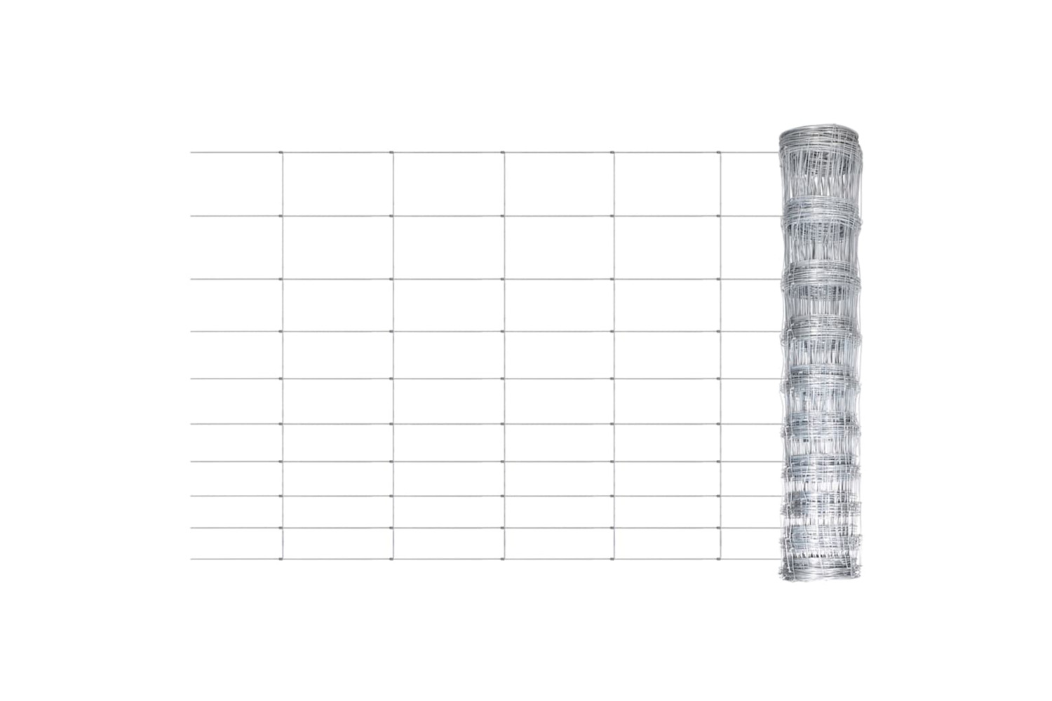 vidaXL 149485 Garden Fence Galvanised Steel  Silver 50x1.2 M