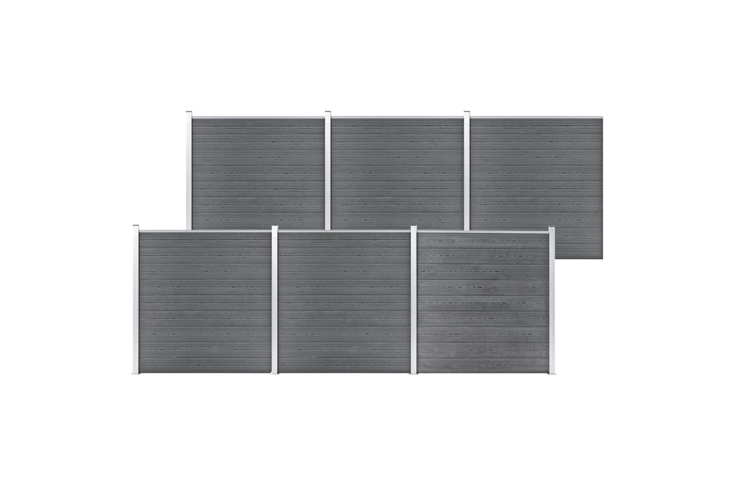 vidaXL 3053229 Garden Fence Wpc 1045x186cm Grey