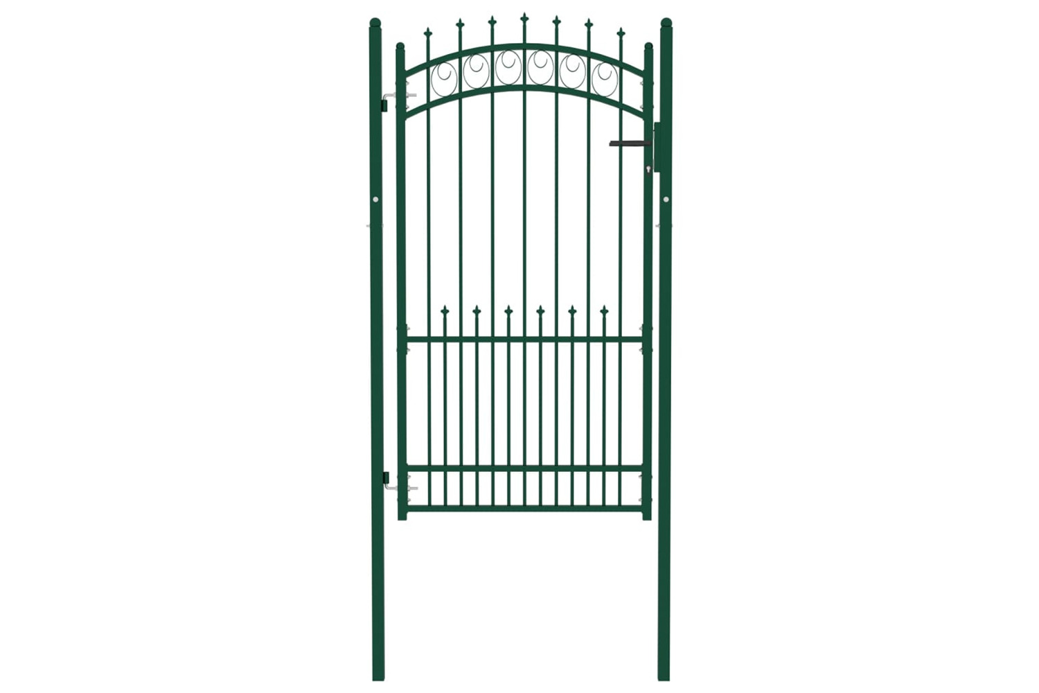 vidaXL 146386 Fence Gate With Spikes Steel 100x175cm Green
