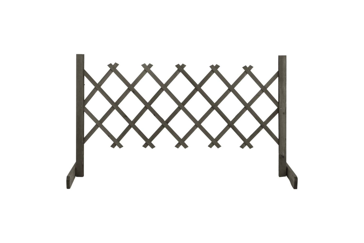 Vidaxl 314823 Garden Trellis Fence Grey 120x60 Cm Solid Firwood