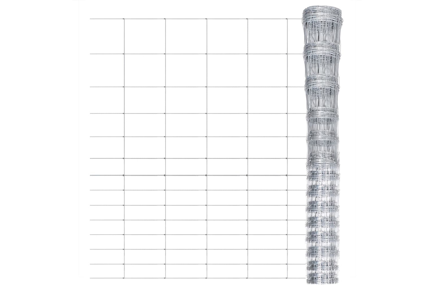 vidaXL 149499 Garden Fence Galvanised Steel 50x1 M Silver