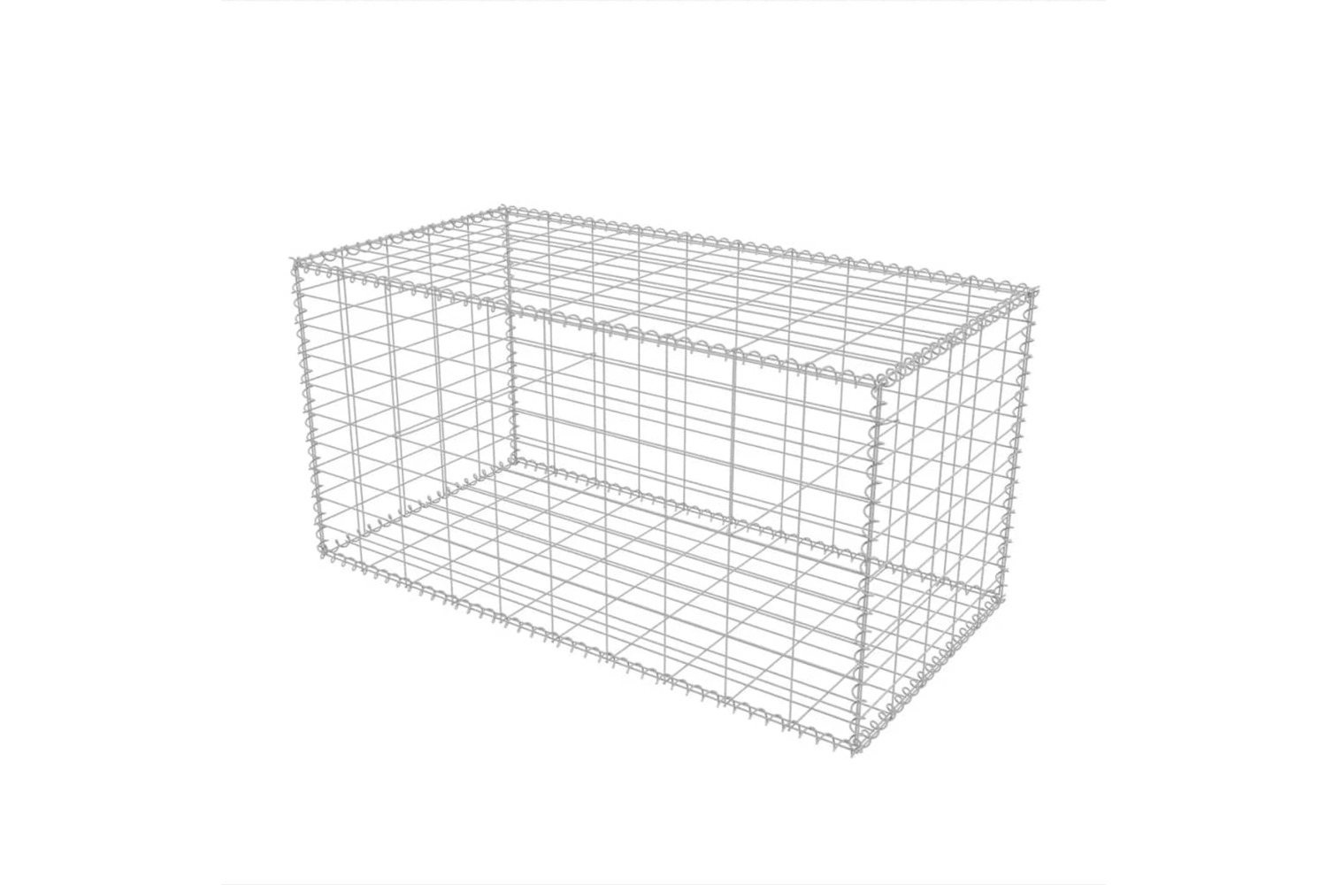 vidaXL 142549 Gabion Basket Galvanised Steel 100x50x50cm