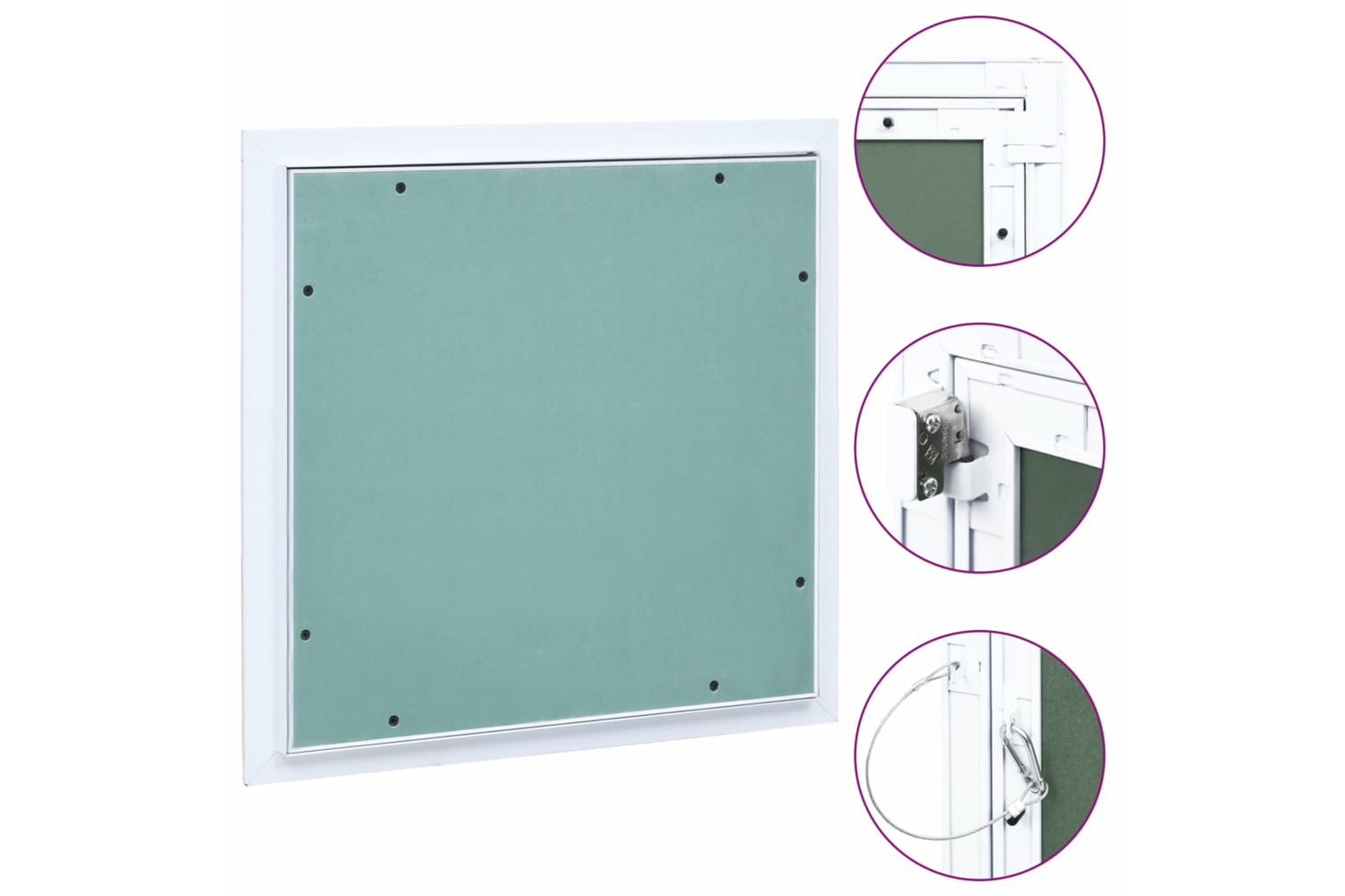 vidaXL 145100 Access Panel With Aluminium Frame And Plasterboard 400x400mm