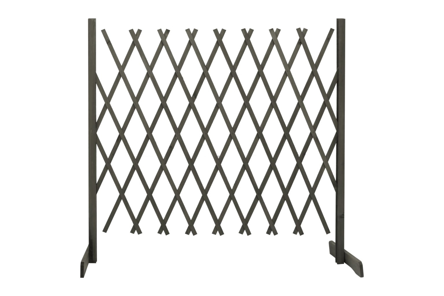 Vidaxl 314829 Garden Trellis Fence Grey 180x100 Cm Solid Firwood