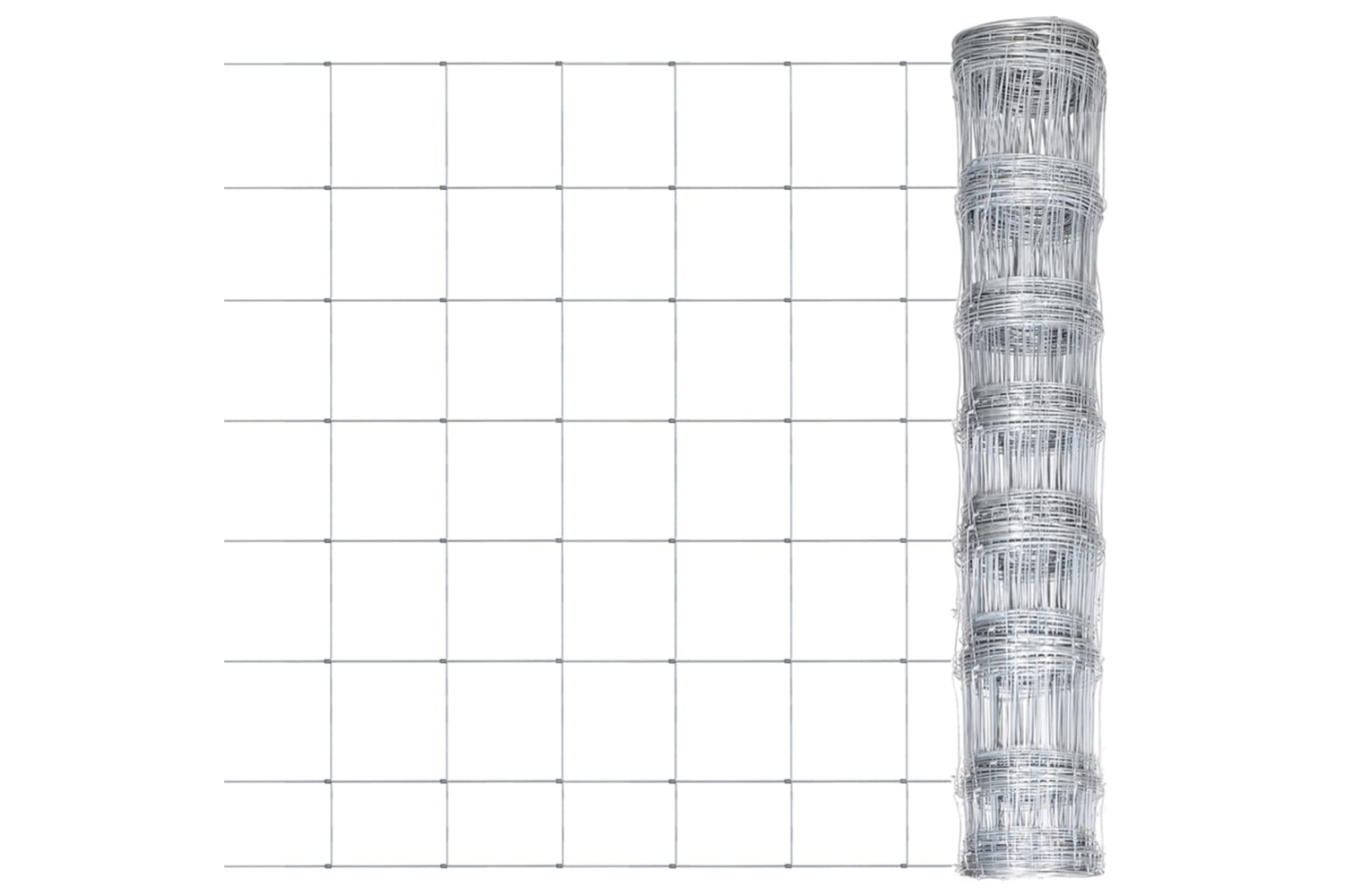 vidaXL 149483 Garden Fence Galvanised Steel 50x1 M Silver