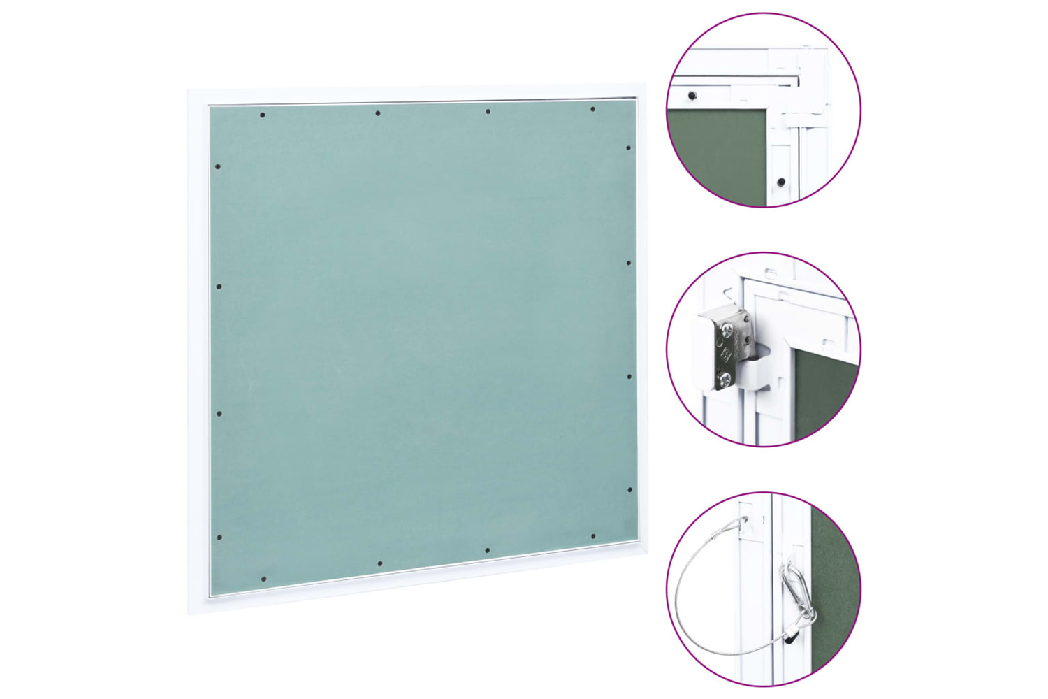 vidaXL 145102 Access Panel With Aluminium Frame And Plasterboard 500x500mm