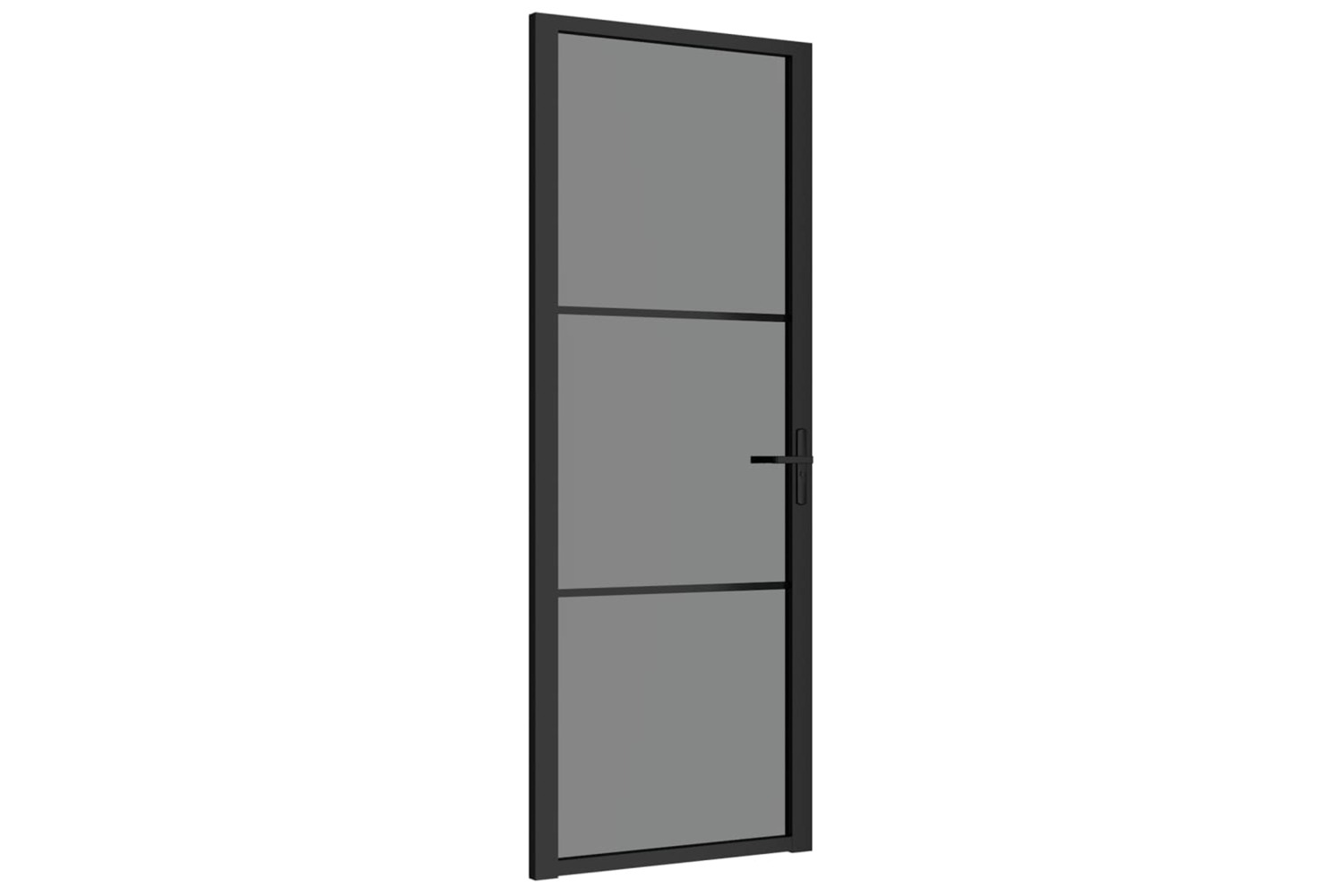 vidaXL 350560 Interior Door 76x201.5cm Black Esg Glass And Aluminium