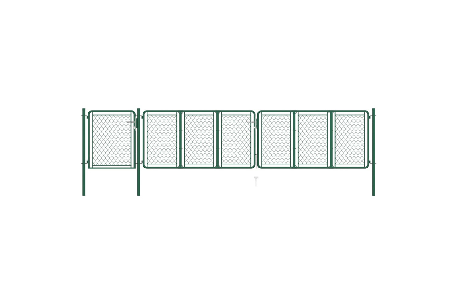 vidaXL 144450 Garden Gate Steel 75x495cm Green