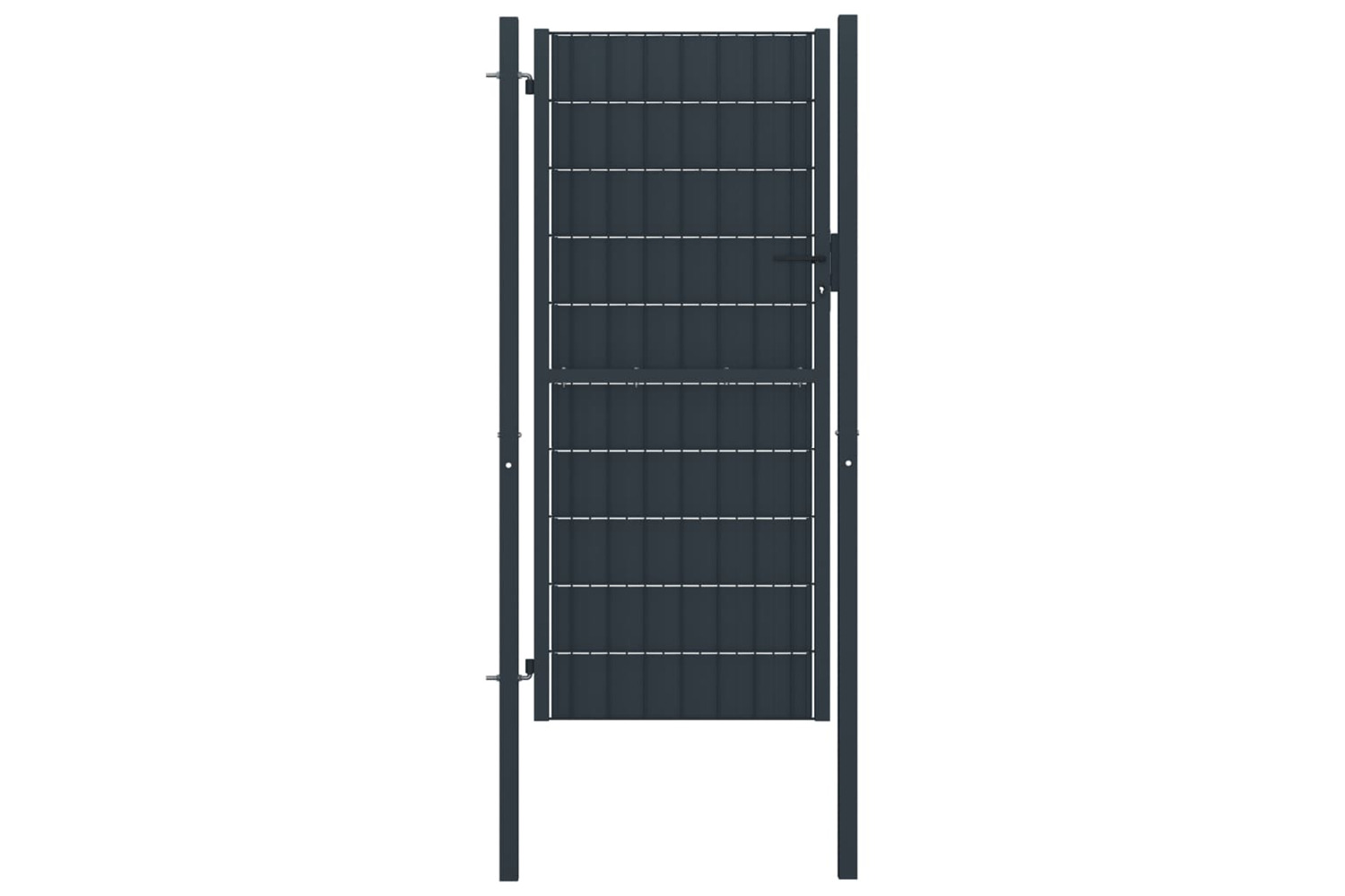vidaXL 145236 Fence Gate Pvc And Steel 100x204cm Anthracite