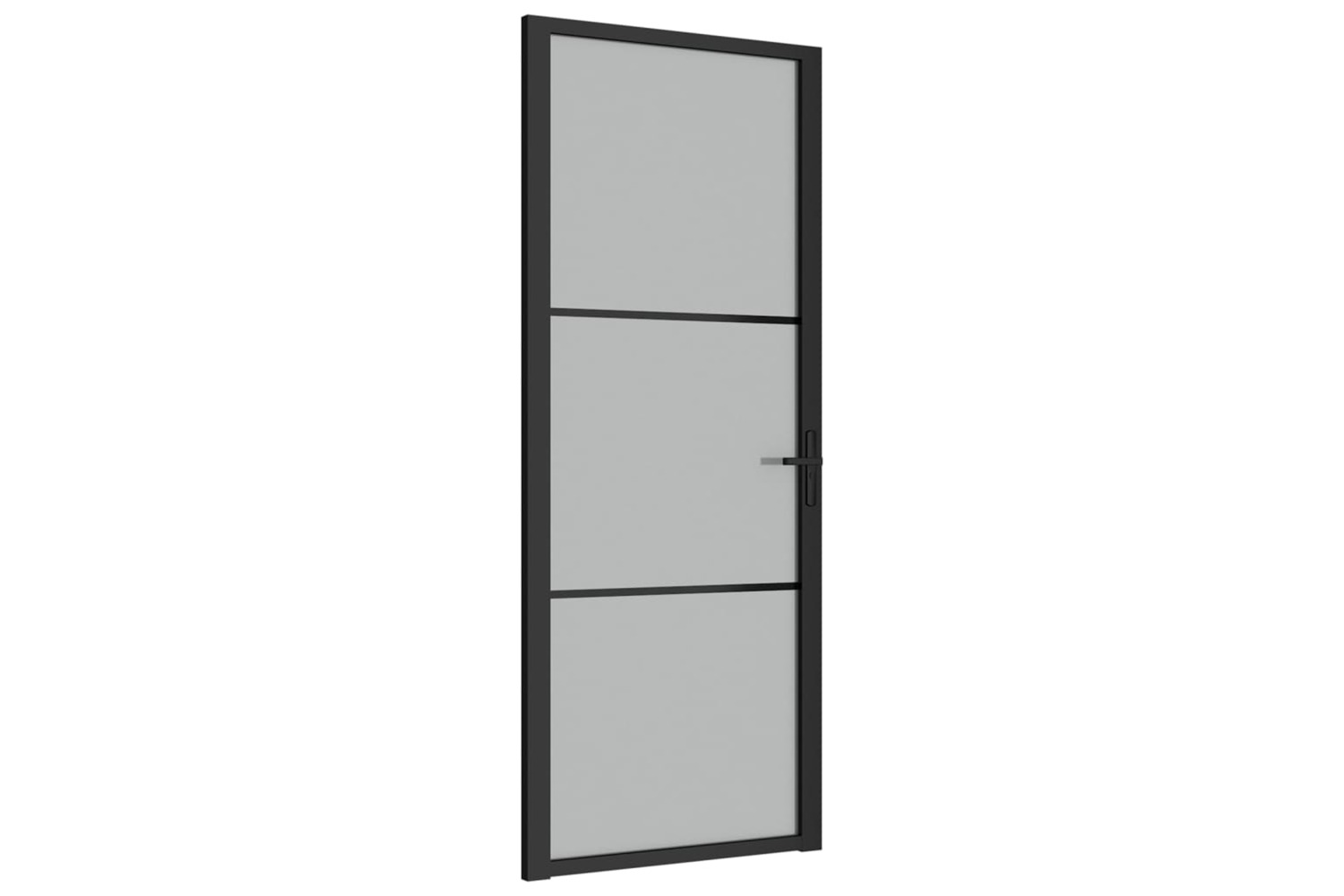vidaXL 350553 Interior Door 83x201.5cm Black Matt Glass And Aluminium