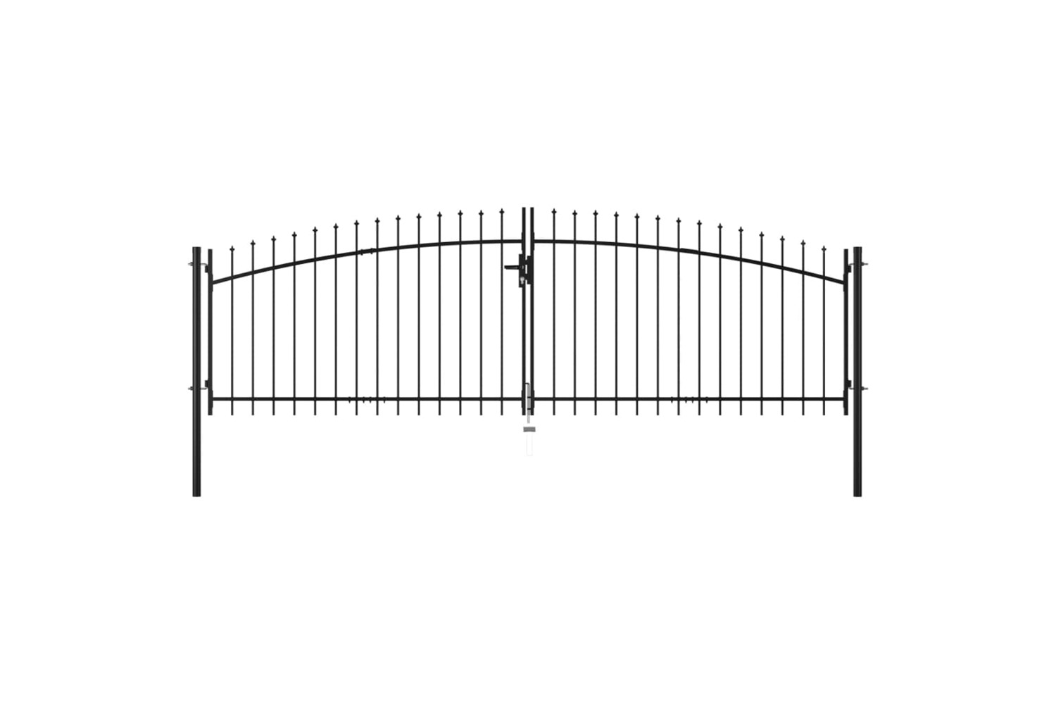 vidaXL 145740 Double Door Fence Gate With Spear Top 400x200cm