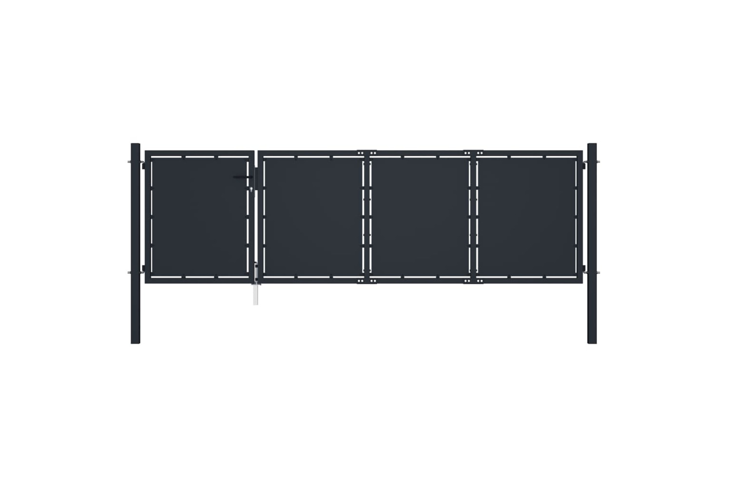 vidaXL 144536 Garden Gate Steel 350x100cm Anthracite